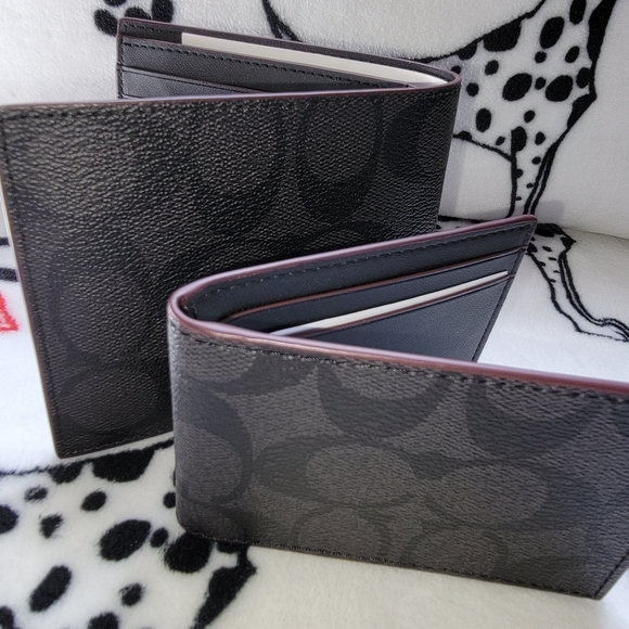 3 In 1 Compact ID Wallet In Signature Canvas COACH MEN - Picture 11 of 13